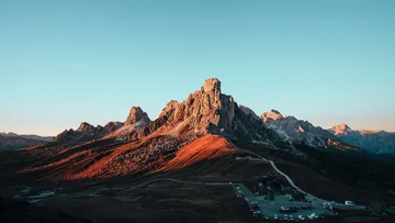 Passo giau al tramonto